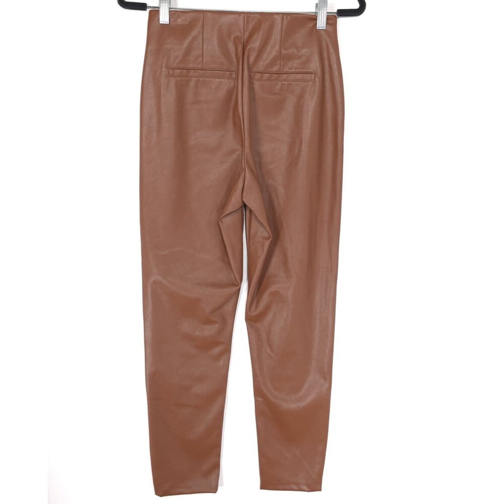 OLD NAVY Womens New Pants 4 Faux Leather Extra High Rise Skinny Brown - Picture 8 of 12